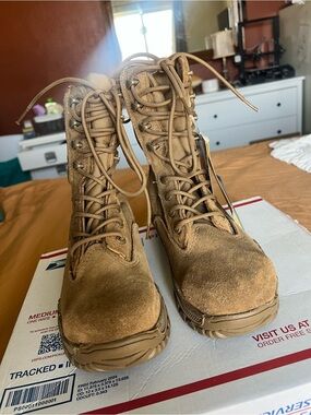 Belleville C312ST Boots Mens Size 6.5R Coyote Steel Toe Hot Weather Combat NWT